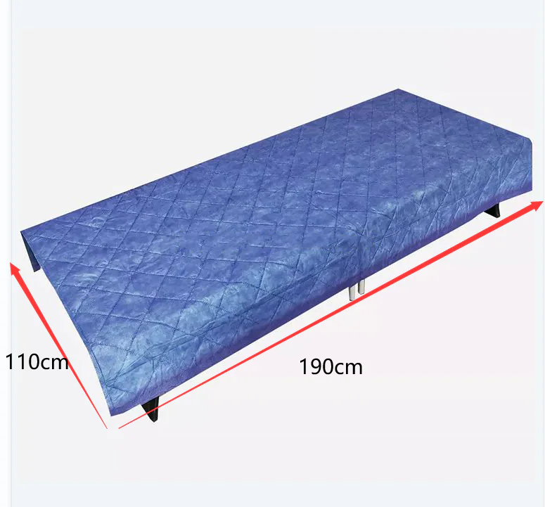 Blue quilted mattress, dimensions 190x110cm