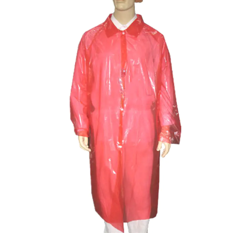 Red raincoat on mannequin