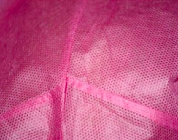 Close-up of pink textured fabric.