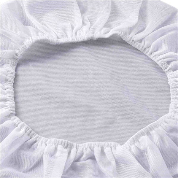 White fitted sheet with elastic edge