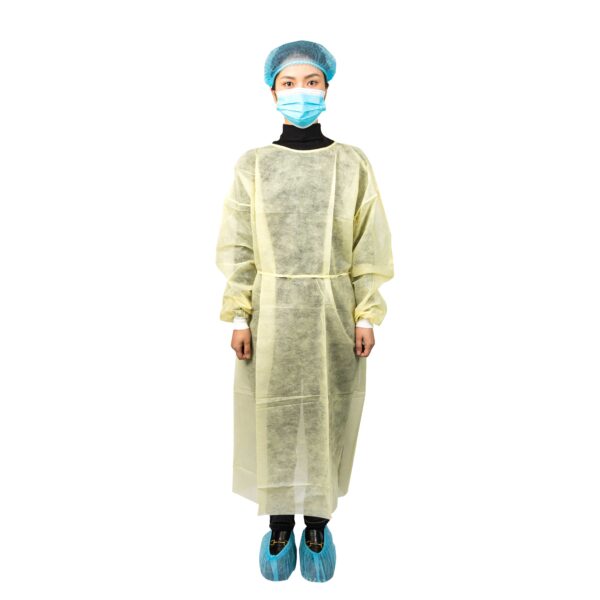 isolation gown yellow