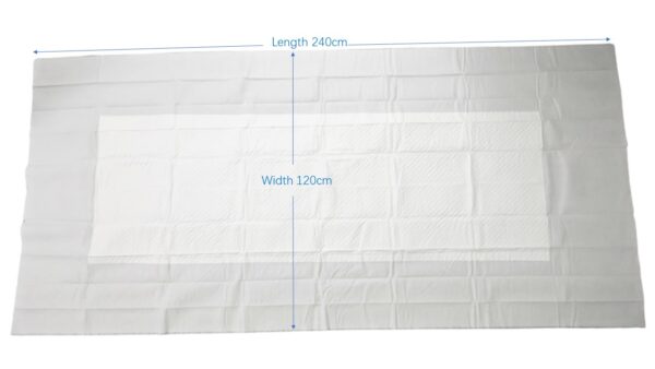 White sheet, 240cm x 120cm dimensions shown.