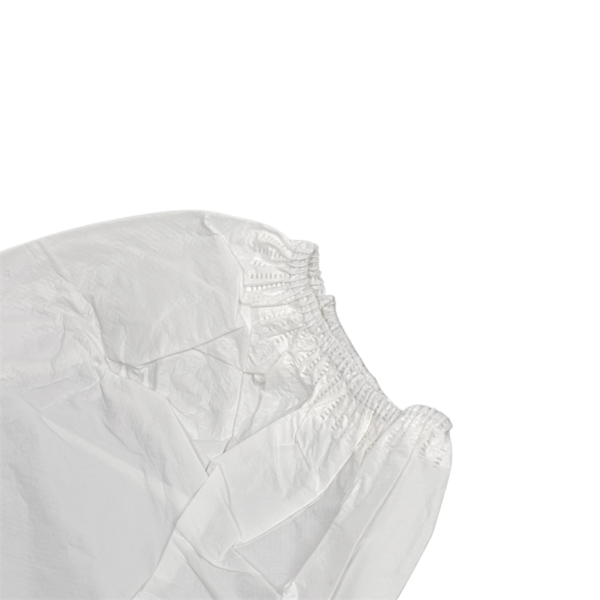 White diaper with elastic waistband detail