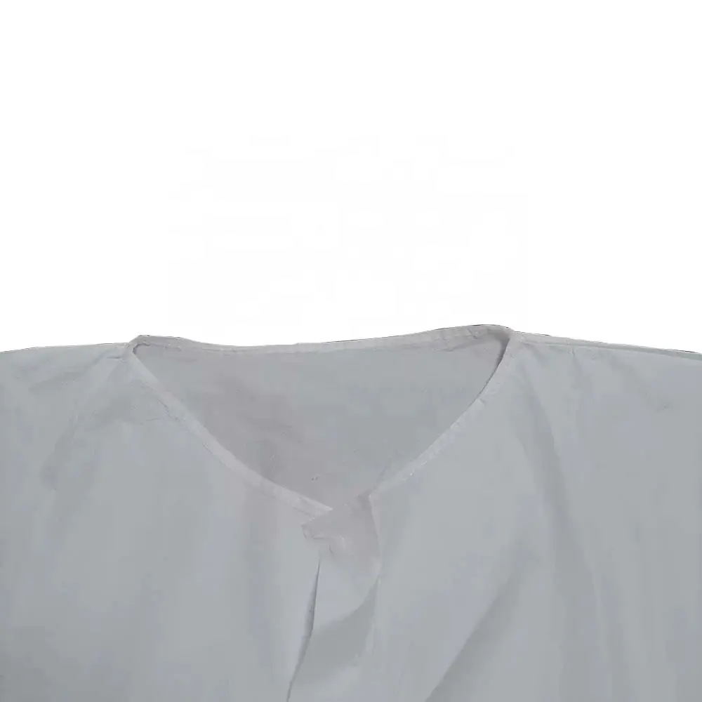 White hospital gown close-up view