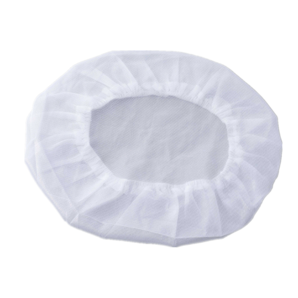 White disposable hair net