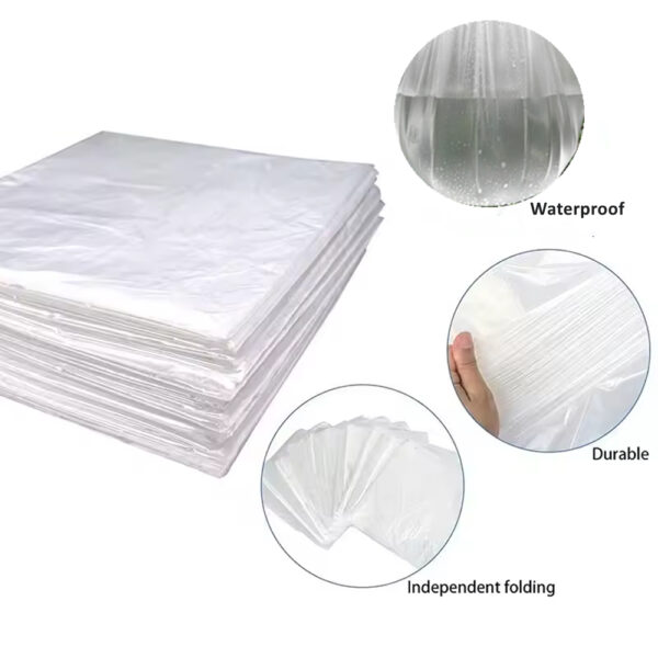 Stack of waterproof, durable, foldable plastic sheets.