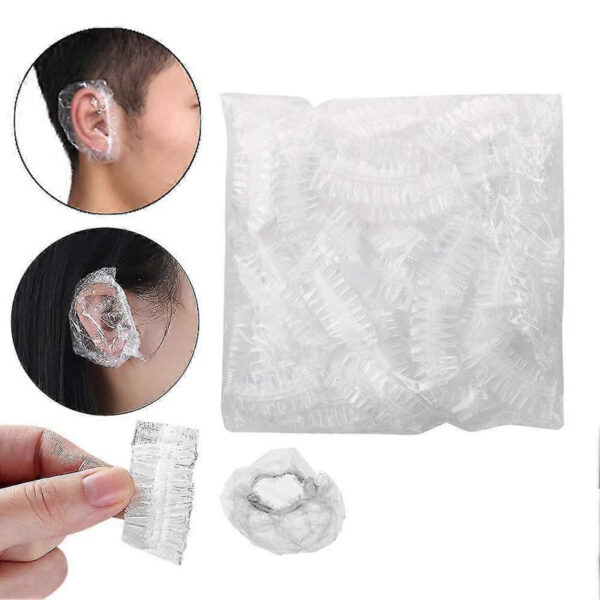 Anti-pain ear stickers in use and in package.