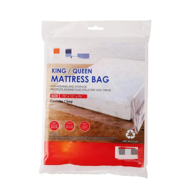 King Queen mattress bag for moving and storage.