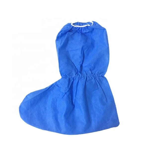 Blue disposable shoe cover for protection