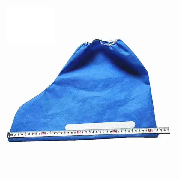 Blue fabric cover with measuring tape