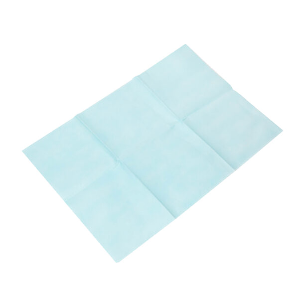 Folded blue microfiber cleaning cloth