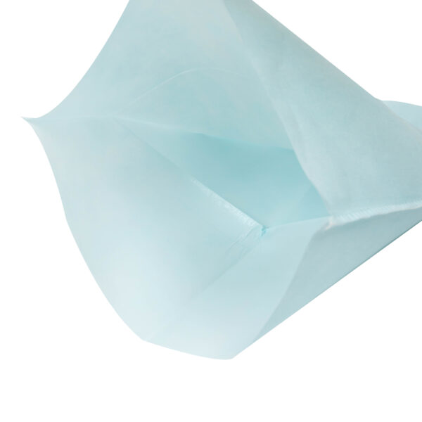 Close-up of light blue paper pack