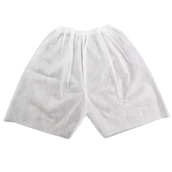 White disposable nonwoven shorts for spa use