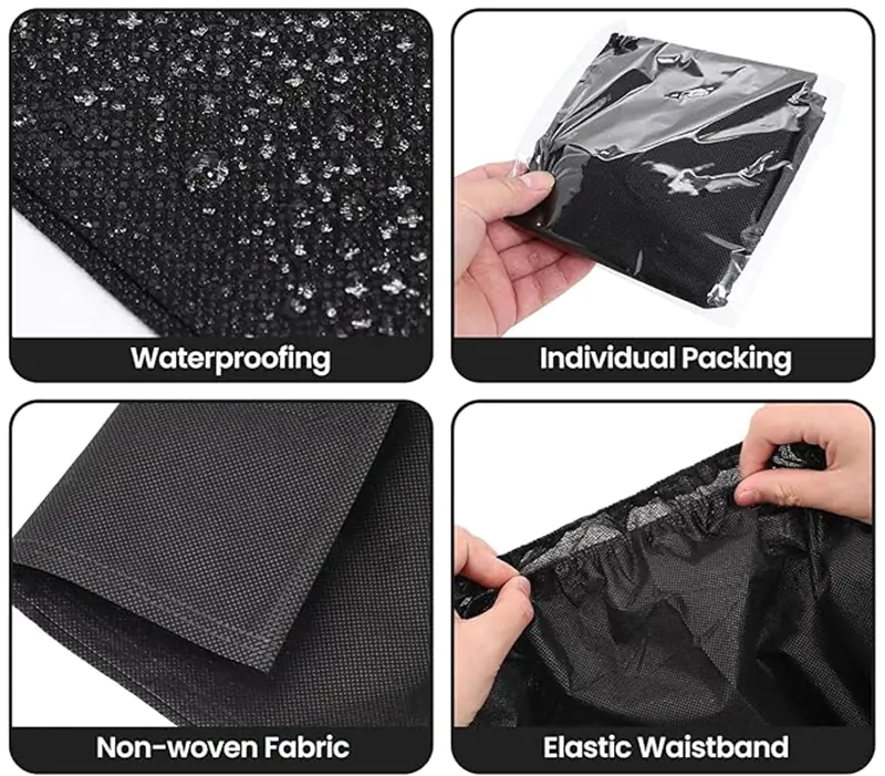 Features: waterproof, individual packing, non-woven, elastic waistband