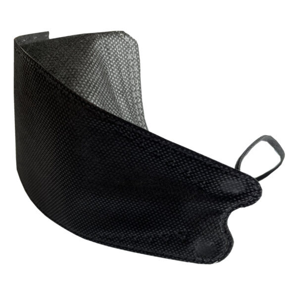 Black textured knee brace with strap