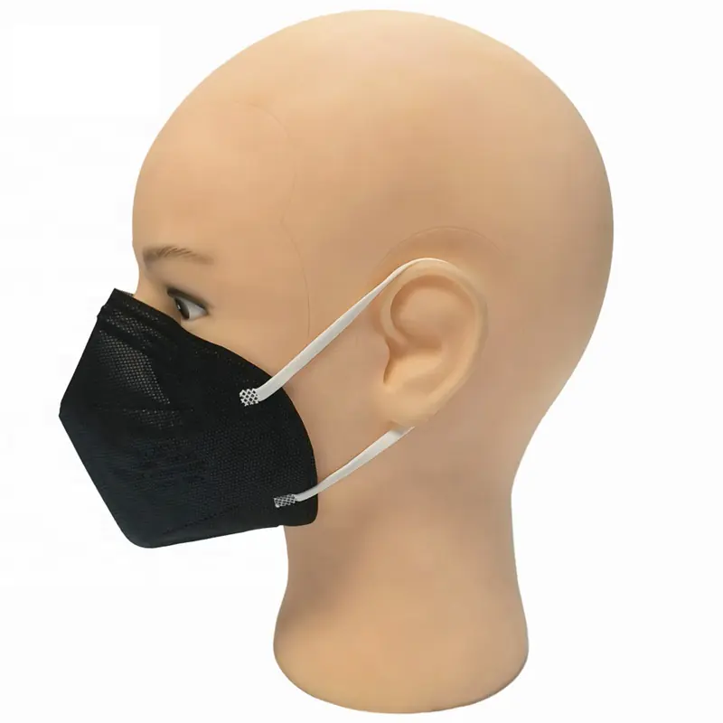 Mannequin head with black face mask