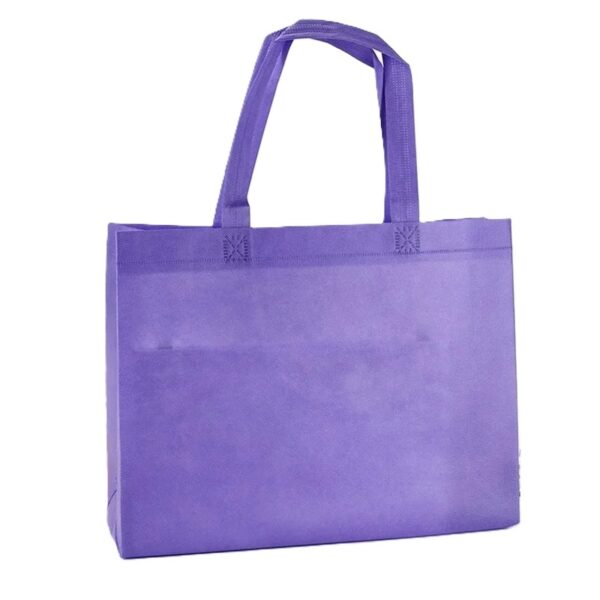 Purple reusable shopping bag with handles