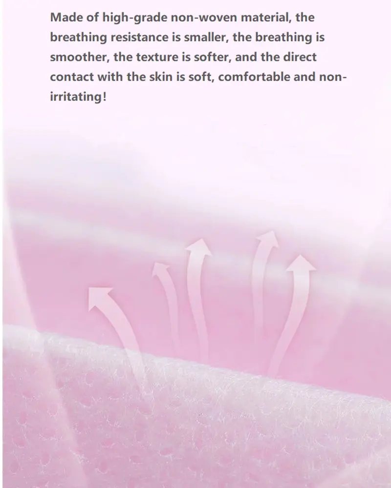 Soft breathable non-woven material with arrows.