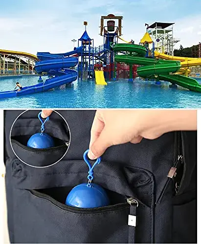 Water park slides and portable water balloon toy.