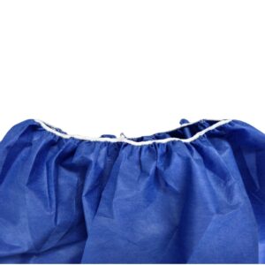 Blue nonwoven fabric with white elastic band