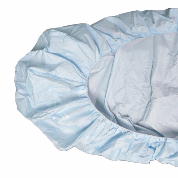 Blue fitted round tablecloth