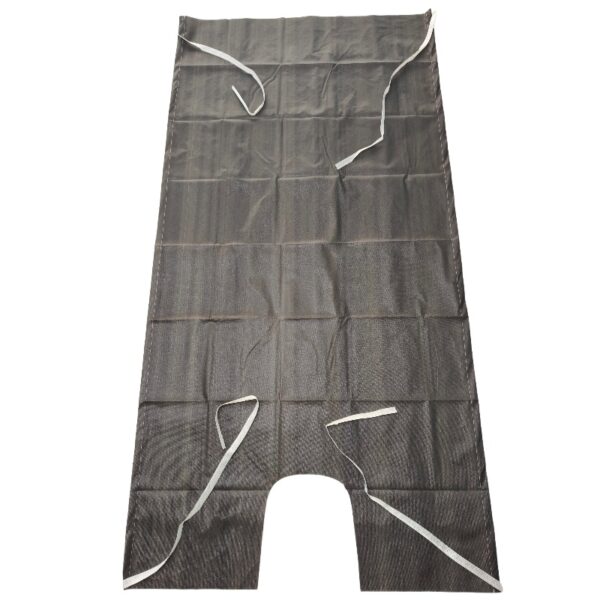 Black graphite apron with white straps.