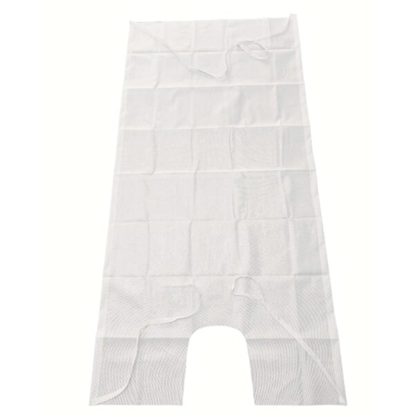 White disposable hotel robe folded neatly