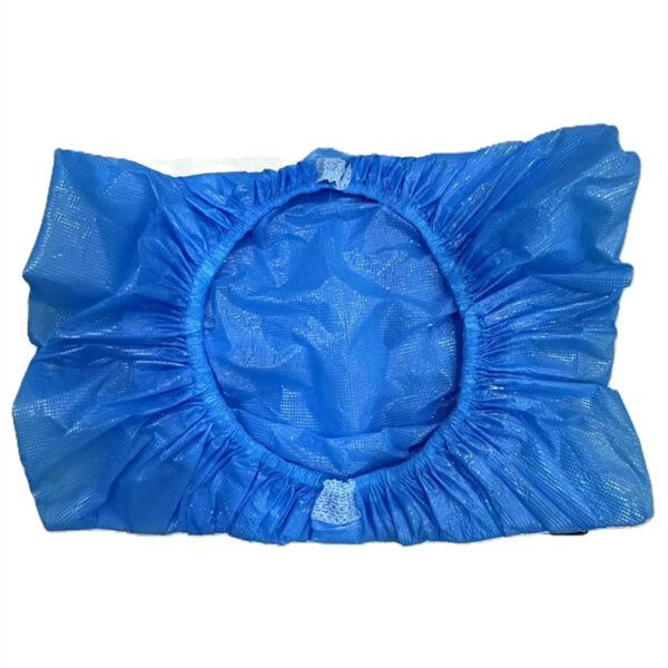 Blue car seat cover with elastic edges