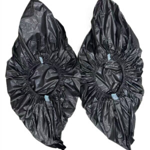 Black car tire covers with elastic edges