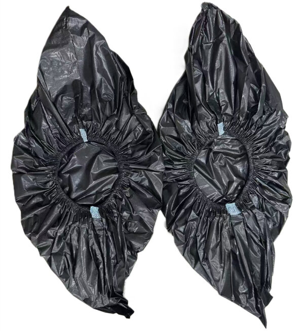 Black car tire covers with elastic edges